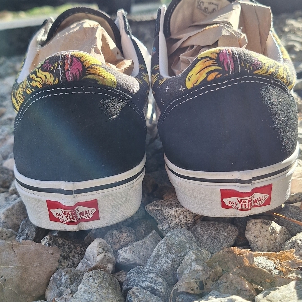 Vans Old Skool Beauty Skull/Fruit Skull Low Top Sneakers - Black/Multicolor 12 - Picture 15 of 15
